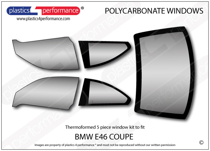 Carica immagine in Galleria Viewer, Vetri in Policarbonato per BMW E46 Coupé