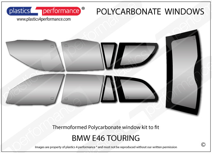 Carica immagine in Galleria Viewer, Vetri in Policarbonato per BMW E46 Touring