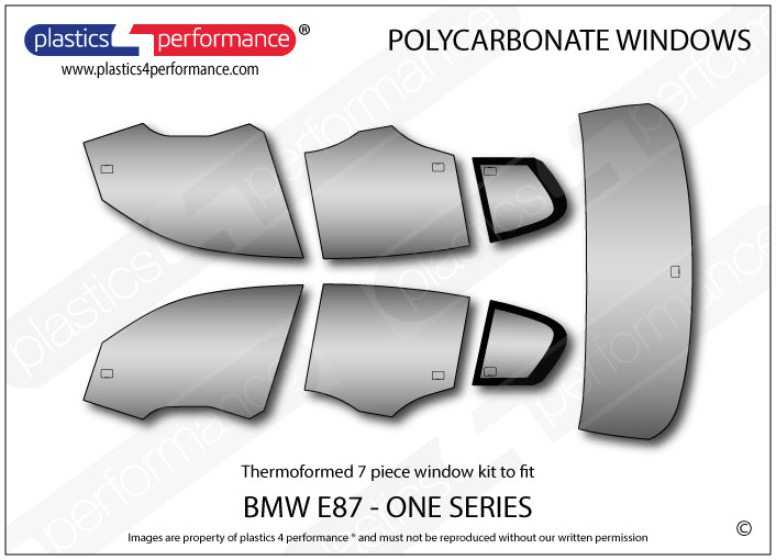 Carica immagine in Galleria Viewer, Vetri in Policarbonato per BMW E87 5 Porte