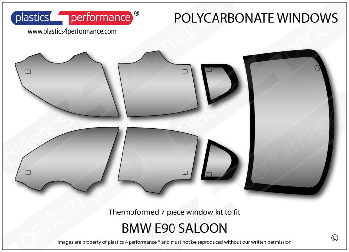 Carica immagine in Galleria Viewer, Vetri in Policarbonato per BMW E90 Berlina