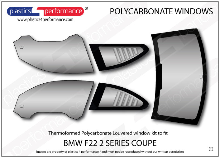 Carica immagine in Galleria Viewer, Vetri in Policarbonato per BMW F22 Coupé