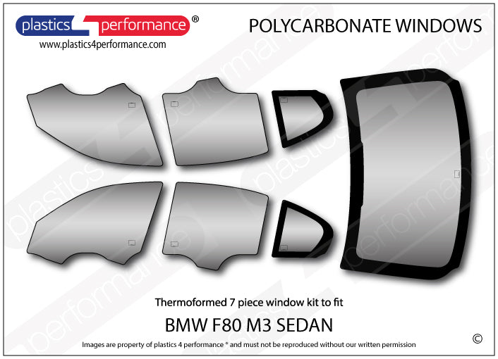 Carica immagine in Galleria Viewer, Vetri in Policarbonato per BMW M3 F80 Berlina