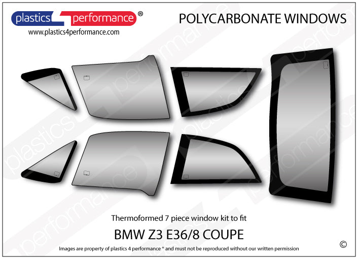 Carica immagine in Galleria Viewer, Vetri in Policarbonato per BMW Z3 E36/8 Coupé