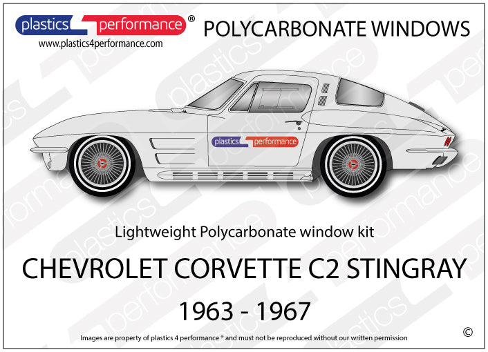 Carica immagine in Galleria Viewer, Vetri in Policarbonato per Chevrolet Corvette C2 Stingray