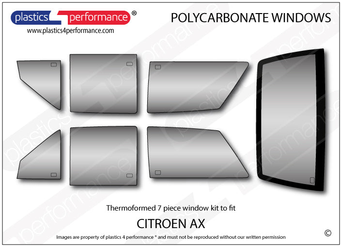 Carica immagine in Galleria Viewer, Vetri in Policarbonato per Citroen AX
