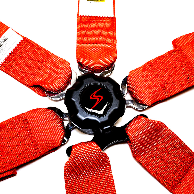 Carica immagine in Galleria Viewer, Cinture 6 Punti DS - Rosse - FIA 2026