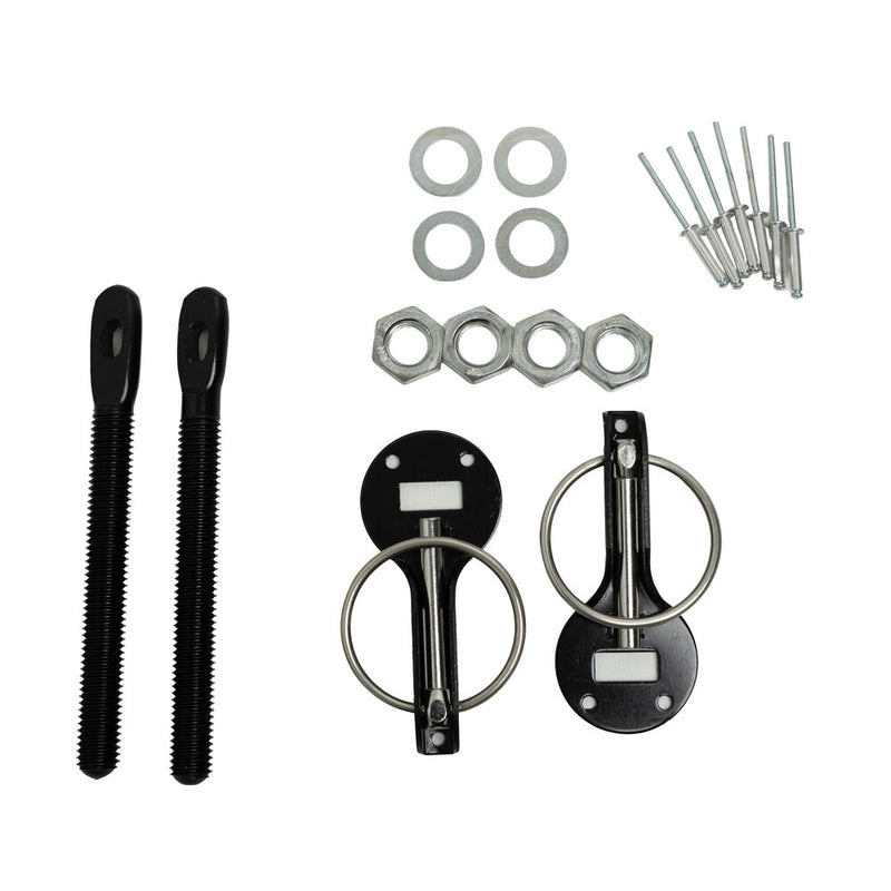Carica immagine in Galleria Viewer, Ganci Cofano Neri in Alluminio