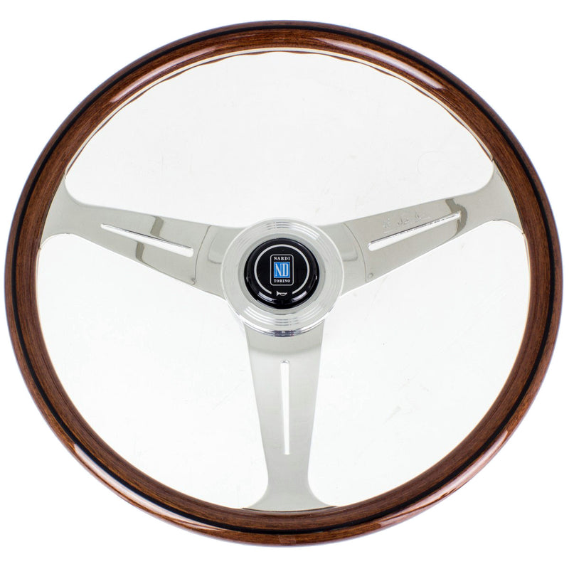 Carica immagine in Galleria Viewer, Volante Nardi Classic ND34, Legno, Razze Cromate, a Calice 40 mm
