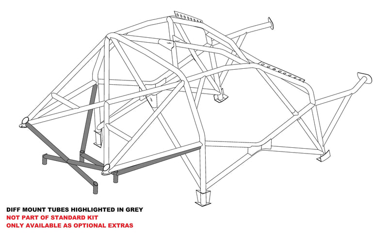 Carica immagine in Galleria Viewer, Roll Bar Multipunto Custom Cages V2 da Saldare per BMW E46 Berlina - FIA
