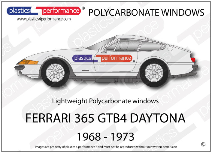 Carica immagine in Galleria Viewer, Vetri in Policarbonato per Ferrari 365 GTB4 Daytona