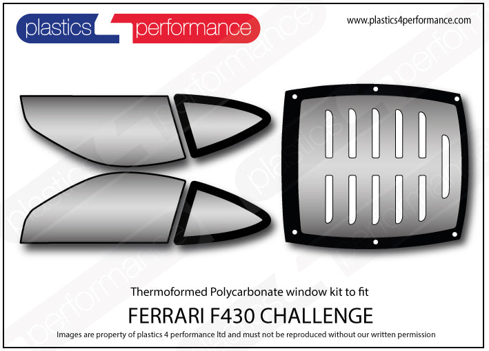 Carica immagine in Galleria Viewer, Vetri in Policarbonato per Ferrari F430 Challenge