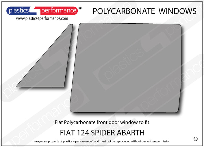 Carica immagine in Galleria Viewer, Vetri in Policarbonato per Fiat 124 Abarth Spider