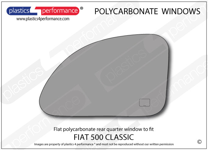 Carica immagine in Galleria Viewer, Vetri in Policarbonato per Fiat 500 Classic