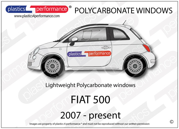 Carica immagine in Galleria Viewer, Vetri in Policarbonato per Fiat 500