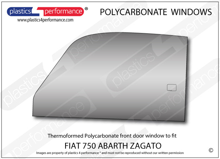 Carica immagine in Galleria Viewer, Vetri in Policarbonato per Fiat 750 Abarth Zagato