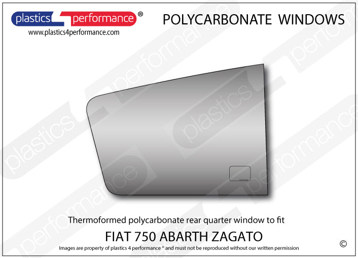Carica immagine in Galleria Viewer, Vetri in Policarbonato per Fiat 750 Abarth Zagato