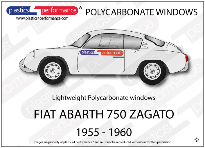 Carica immagine in Galleria Viewer, Vetri in Policarbonato per Fiat 750 Abarth Zagato