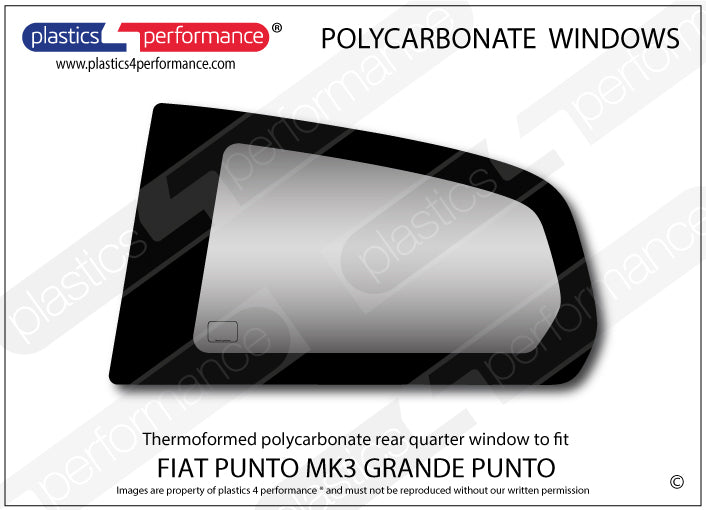 Carica immagine in Galleria Viewer, Vetri in Policarbonato per Fiat Punto MK3 (Grande Punto)