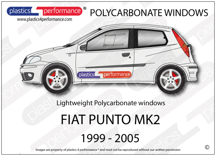 Carica immagine in Galleria Viewer, Vetri in Policarbonato per Fiat Punto MK2