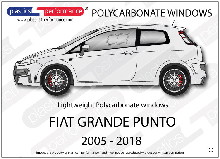 Carica immagine in Galleria Viewer, Vetri in Policarbonato per Fiat Punto MK3 (Grande Punto)