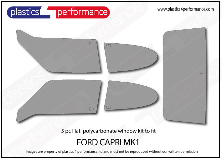 Carica immagine in Galleria Viewer, Vetri in Policarbonato per Ford Capri MK1