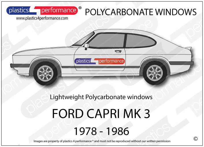 Carica immagine in Galleria Viewer, Vetri in Policarbonato per Ford Capri MK3