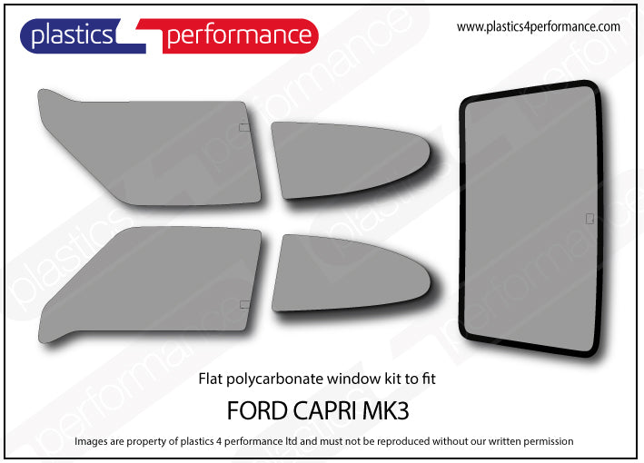 Carica immagine in Galleria Viewer, Vetri in Policarbonato per Ford Capri MK3