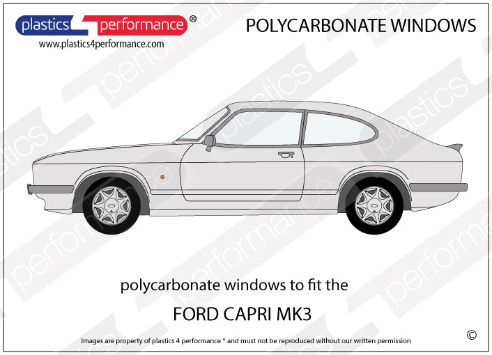 Carica immagine in Galleria Viewer, Vetri in Policarbonato per Ford Capri MK3