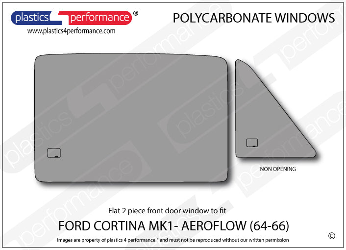 Carica immagine in Galleria Viewer, Vetri in Policarbonato per Ford Cortina MK1
