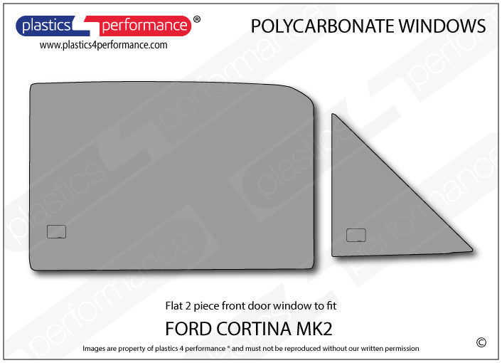 Carica immagine in Galleria Viewer, Vetri in Policarbonato per Ford Cortina MK2