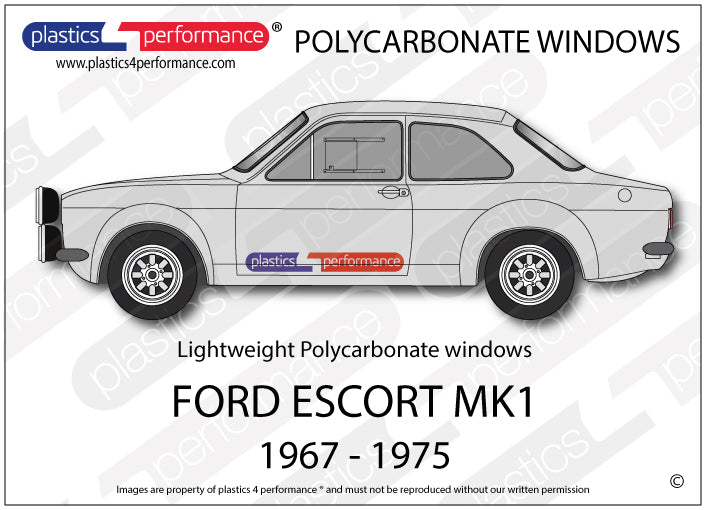 Carica immagine in Galleria Viewer, Vetri in Policarbonato per Ford Escort MK1