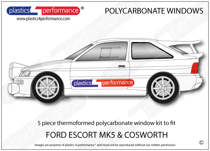 Carica immagine in Galleria Viewer, Vetri in Policarbonato per Ford Escort MK5 incluso Cosworth