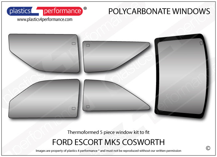 Carica immagine in Galleria Viewer, Vetri in Policarbonato per Ford Escort MK5 incluso Cosworth