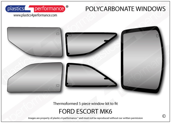 Carica immagine in Galleria Viewer, Vetri in Policarbonato per Ford Escort MK6