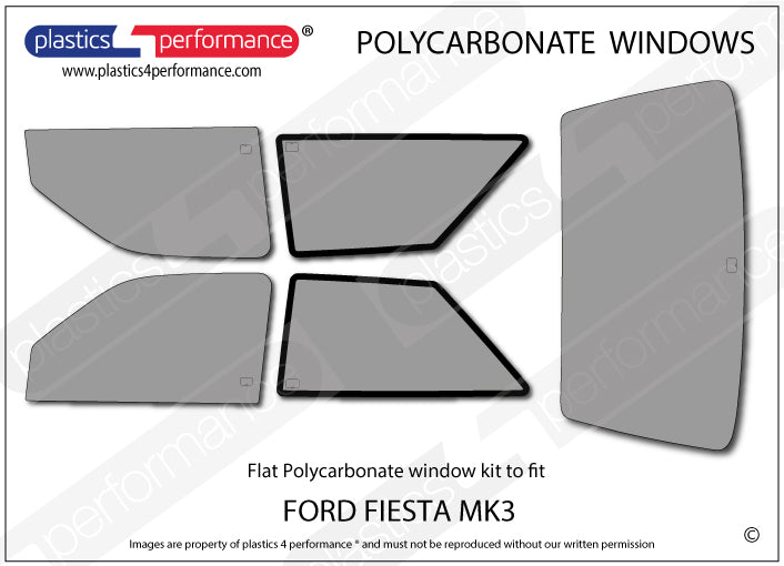 Carica immagine in Galleria Viewer, Vetri in Policarbonato per Ford Fiesta MK3