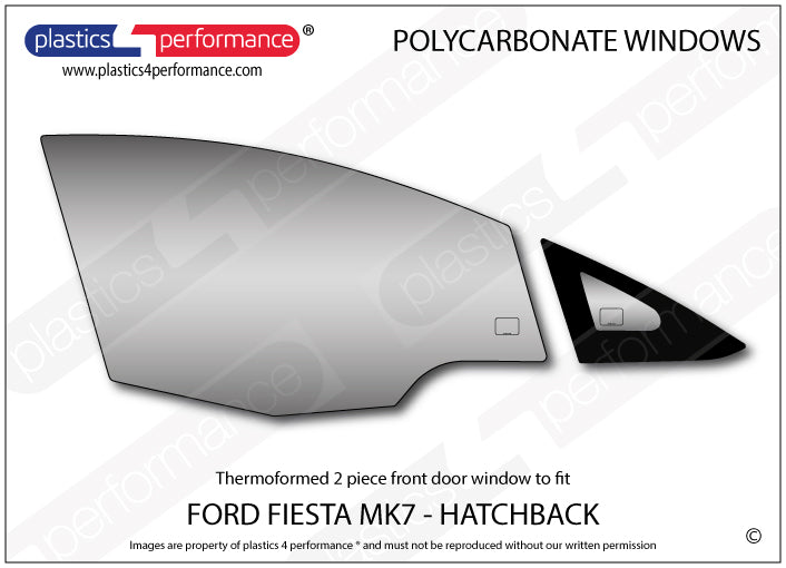 Carica immagine in Galleria Viewer, Vetri in Policarbonato per Ford Fiesta MK7 5 Porte
