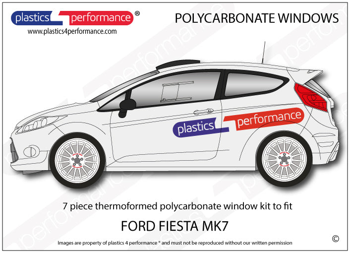 Carica immagine in Galleria Viewer, Vetri in Policarbonato per Ford Fiesta MK7 3 Porte