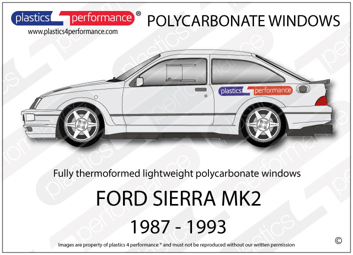 Carica immagine in Galleria Viewer, Vetri in Policarbonato per Ford Sierra MK2