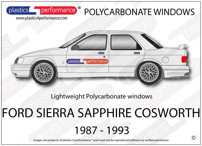 Carica immagine in Galleria Viewer, Vetri in Policarbonato per Ford Sierra Sapphire