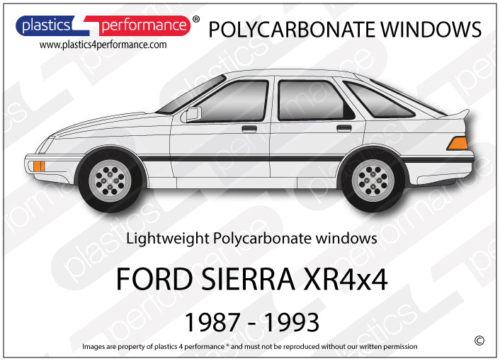 Carica immagine in Galleria Viewer, Vetri in Policarbonato per Ford Sierra XR4x4