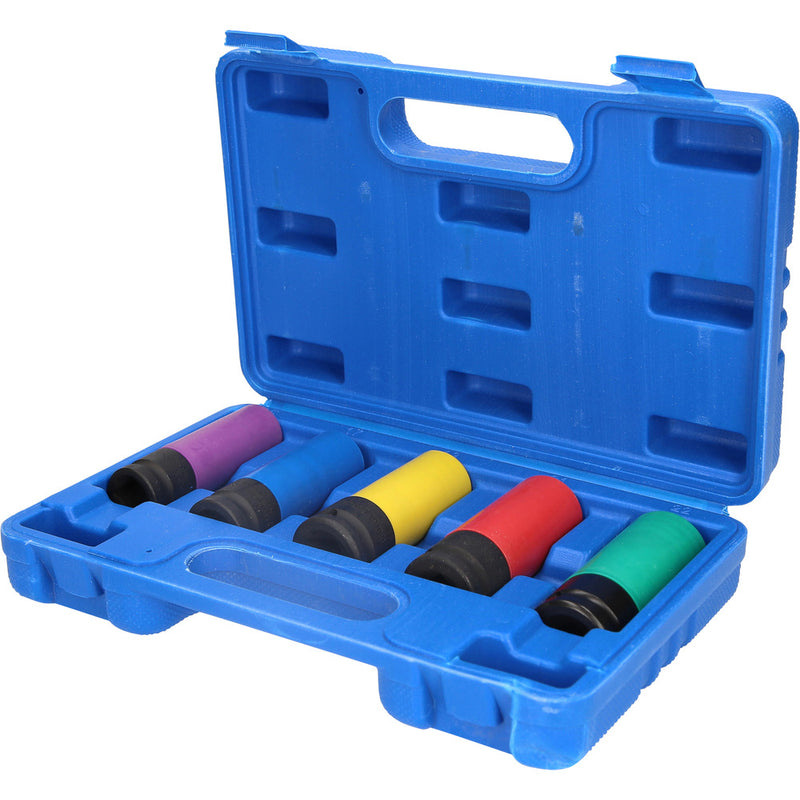 Carica immagine in Galleria Viewer, Set di Bussole a Impulsi 1/2" per Cerchi Alluminio, 5 Pezzi Brilliant Tools