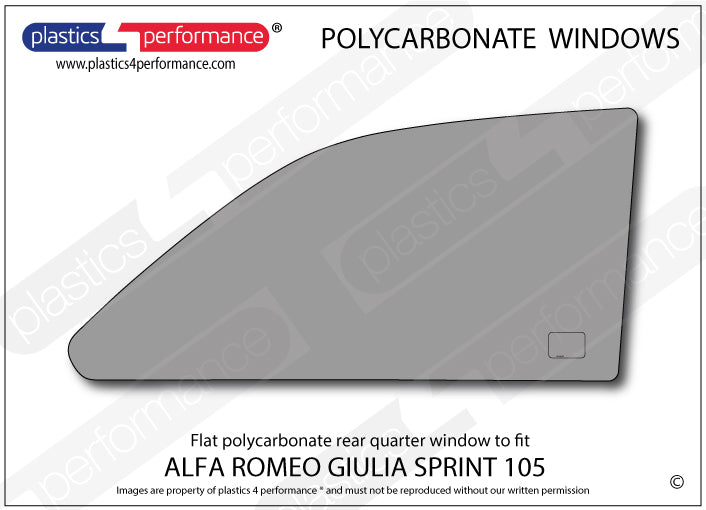 Carica immagine in Galleria Viewer, Vetri in Policarbonato per Alfa Romeo 105 Giulia Sprint