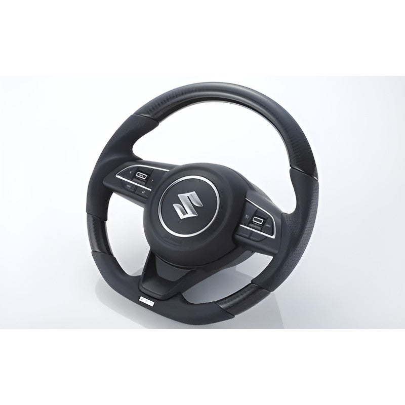 Carica immagine in Galleria Viewer, Volante GReddy in Carbonio Nero con Cuciture Rosse per Suzuki Swift Sport ZC33S