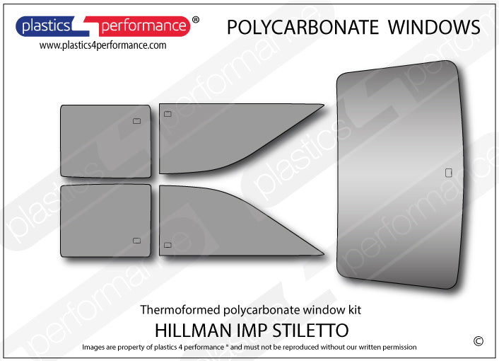 Carica immagine in Galleria Viewer, Vetri in Policarbonato per Hillman Imp Stiletto