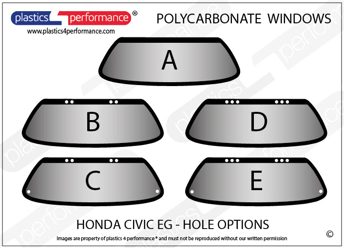 Carica immagine in Galleria Viewer, Vetri in Policarbonato per Honda Civic EG 3 Porte
