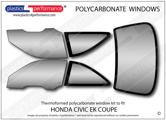Carica immagine in Galleria Viewer, Vetri in Policarbonato per Honda Civic EJ Coupé (EK)