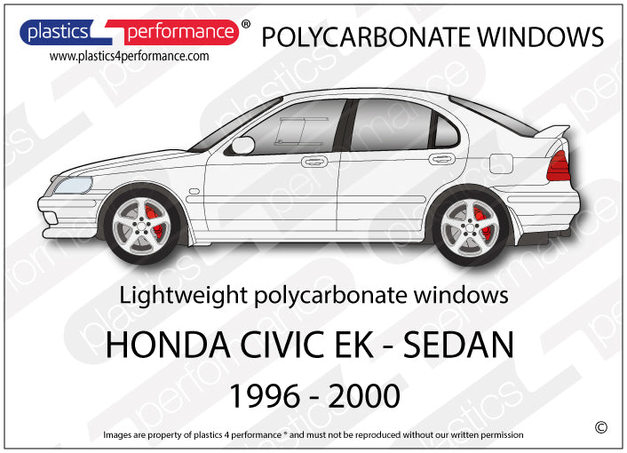 Carica immagine in Galleria Viewer, Vetri in Policarbonato per Honda Civic EK 4 Porte