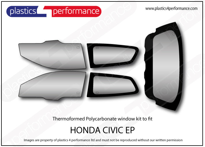 Carica immagine in Galleria Viewer, Vetri in Policarbonato per Honda Civic EP 3 Porte incluso Type R