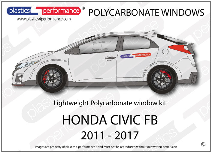 Carica immagine in Galleria Viewer, Vetri in Policarbonato per Honda Civic FB 5 Porte
