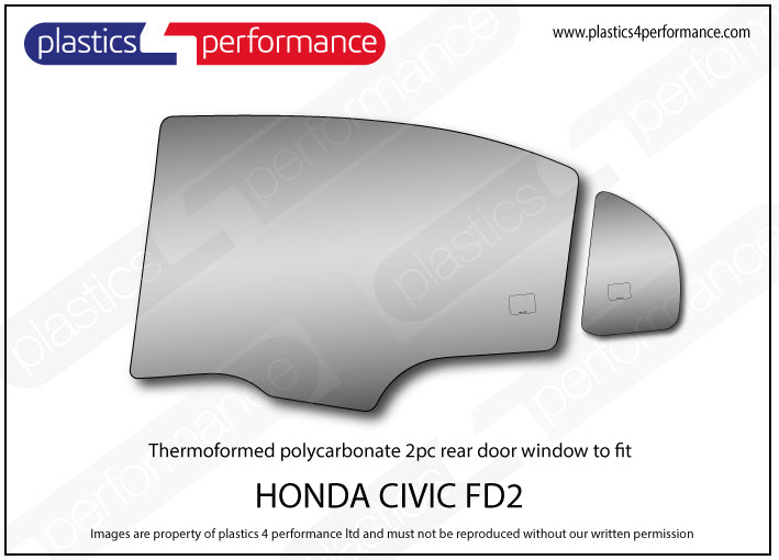 Carica immagine in Galleria Viewer, Vetri in Policarbonato per Honda Civic Type R FD2